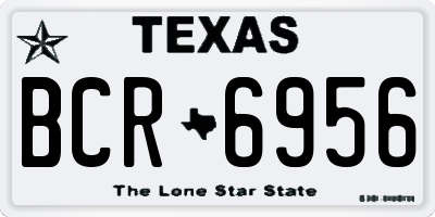 TX license plate BCR6956