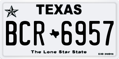 TX license plate BCR6957