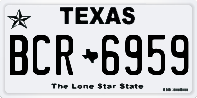 TX license plate BCR6959