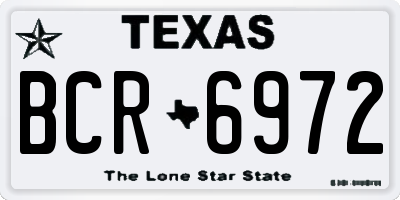 TX license plate BCR6972