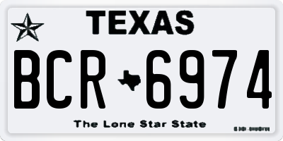 TX license plate BCR6974