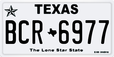 TX license plate BCR6977