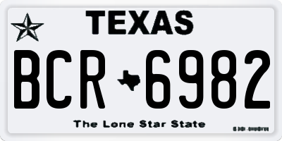 TX license plate BCR6982