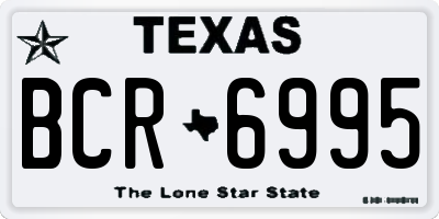 TX license plate BCR6995