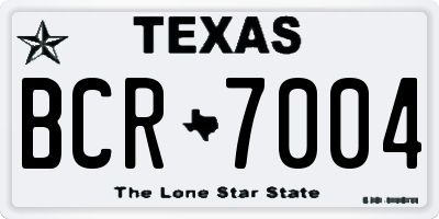 TX license plate BCR7004