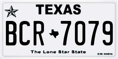 TX license plate BCR7079