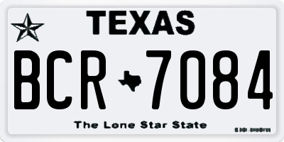 TX license plate BCR7084