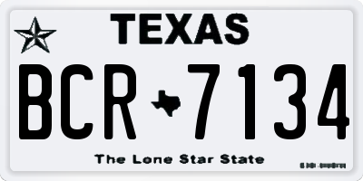 TX license plate BCR7134