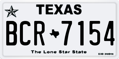 TX license plate BCR7154