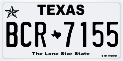 TX license plate BCR7155