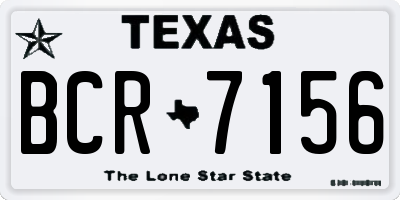 TX license plate BCR7156