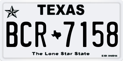 TX license plate BCR7158
