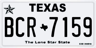 TX license plate BCR7159