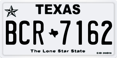 TX license plate BCR7162