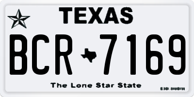 TX license plate BCR7169