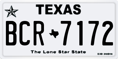 TX license plate BCR7172