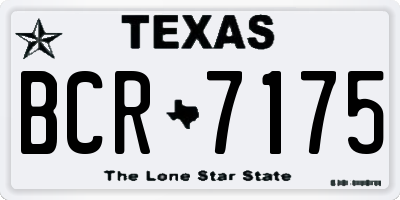 TX license plate BCR7175