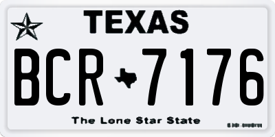 TX license plate BCR7176