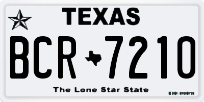 TX license plate BCR7210