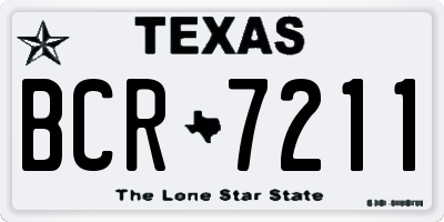 TX license plate BCR7211