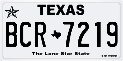 TX license plate BCR7219