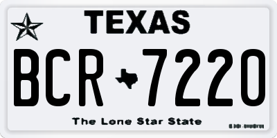 TX license plate BCR7220