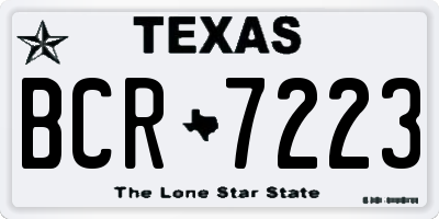 TX license plate BCR7223