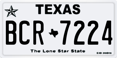 TX license plate BCR7224