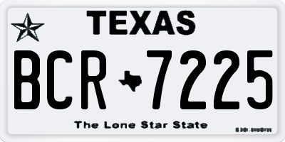 TX license plate BCR7225