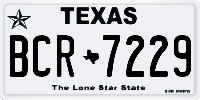 TX license plate BCR7229