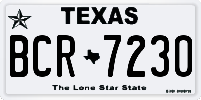 TX license plate BCR7230