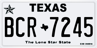TX license plate BCR7245