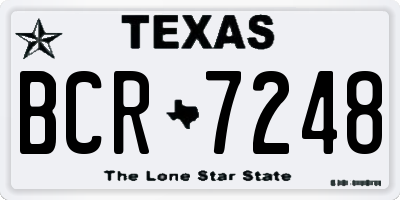 TX license plate BCR7248