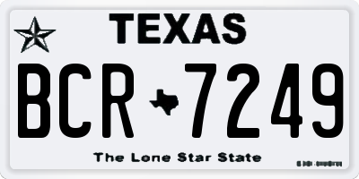 TX license plate BCR7249