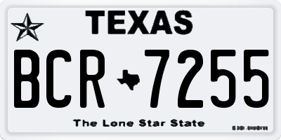 TX license plate BCR7255