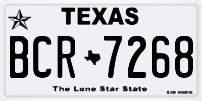 TX license plate BCR7268