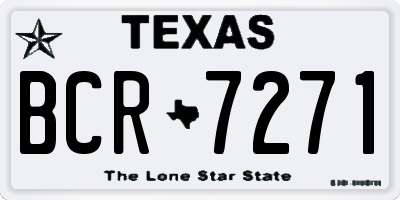 TX license plate BCR7271