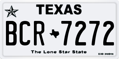 TX license plate BCR7272