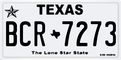 TX license plate BCR7273