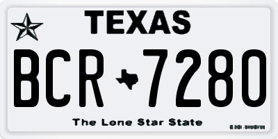TX license plate BCR7280