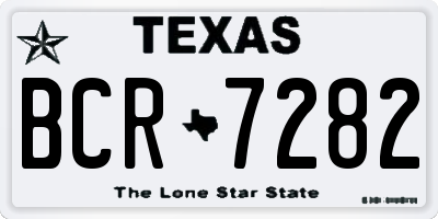 TX license plate BCR7282