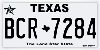 TX license plate BCR7284