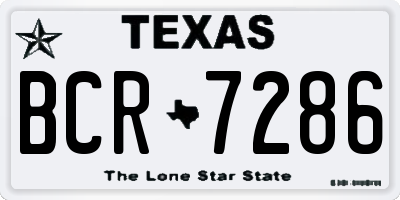 TX license plate BCR7286