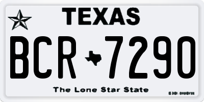 TX license plate BCR7290