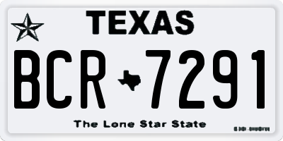 TX license plate BCR7291