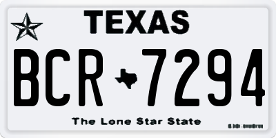 TX license plate BCR7294