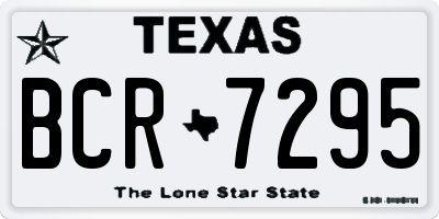 TX license plate BCR7295