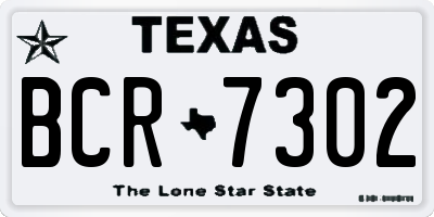 TX license plate BCR7302