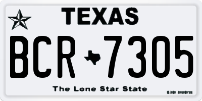 TX license plate BCR7305