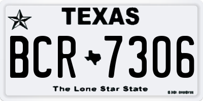 TX license plate BCR7306